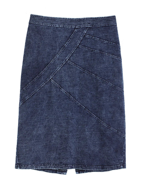 Lih Hua Women' Denim Skirt Chic Elegant Skirt