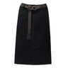 Slim High Waist Front Slit Midi Straight Skirts