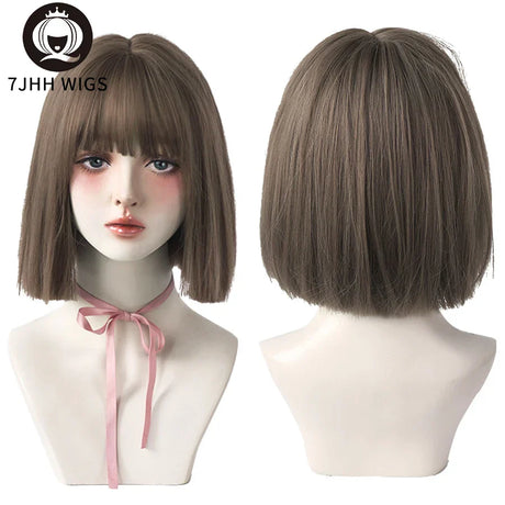 Jhh Wigs Black Short Bob Wig For Girl