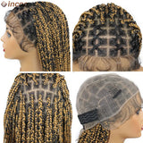 Ombre Blond Box Braided Full Lace Women'S Wigs