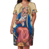 Virgin Mary Catholic Dress Short Sleeve Our Lady