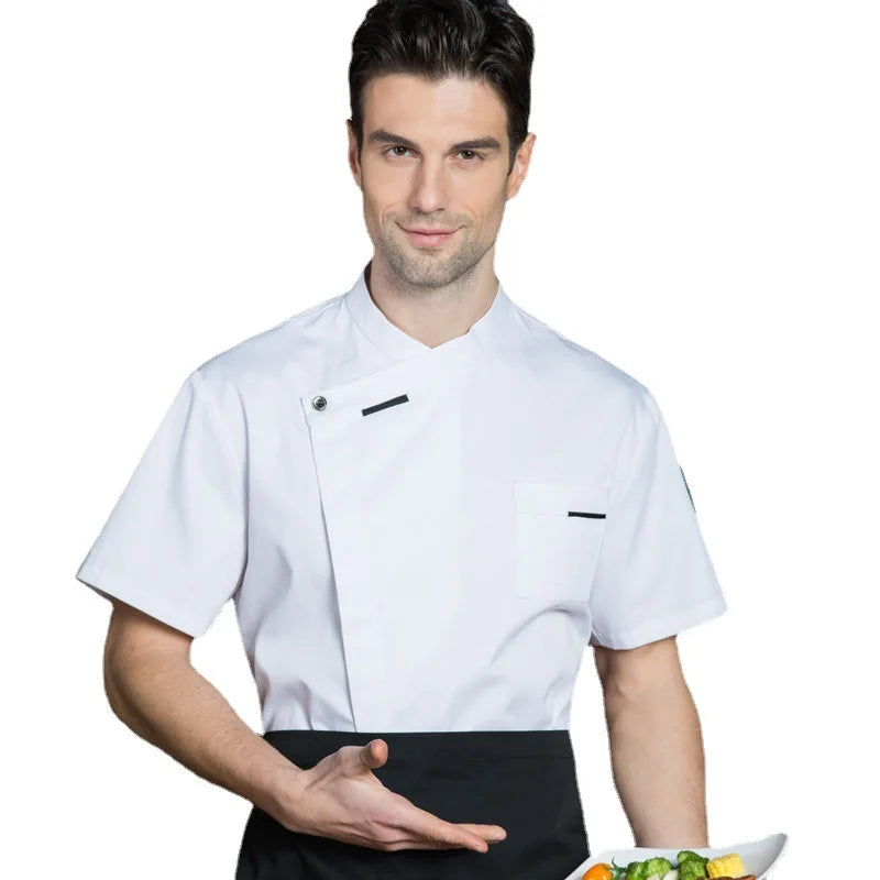 Chef Jacket Men Restaurant Kitchen Cook Shirts Hotel