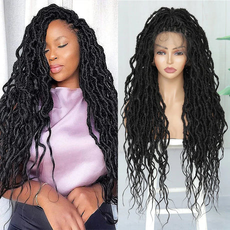 Full Lace Front Box Braided Synthetic Wigs