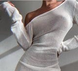 Sexy Crochet Bikini Cover-Up - Backless Knitting Swimwear