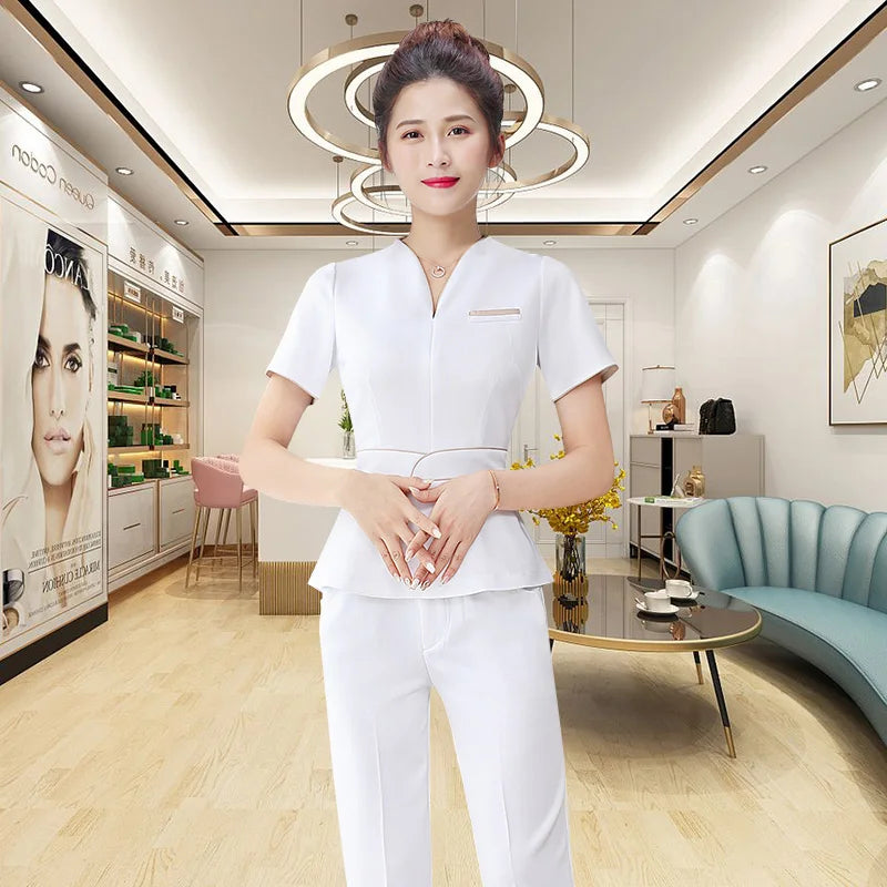 Beauty Salon Uniform Fashion Spa Masseuse Clothing Nail