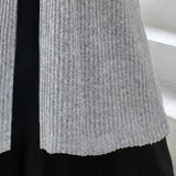 Woman Fake Two-Piece Long Sleeved Dress Fashionable In
