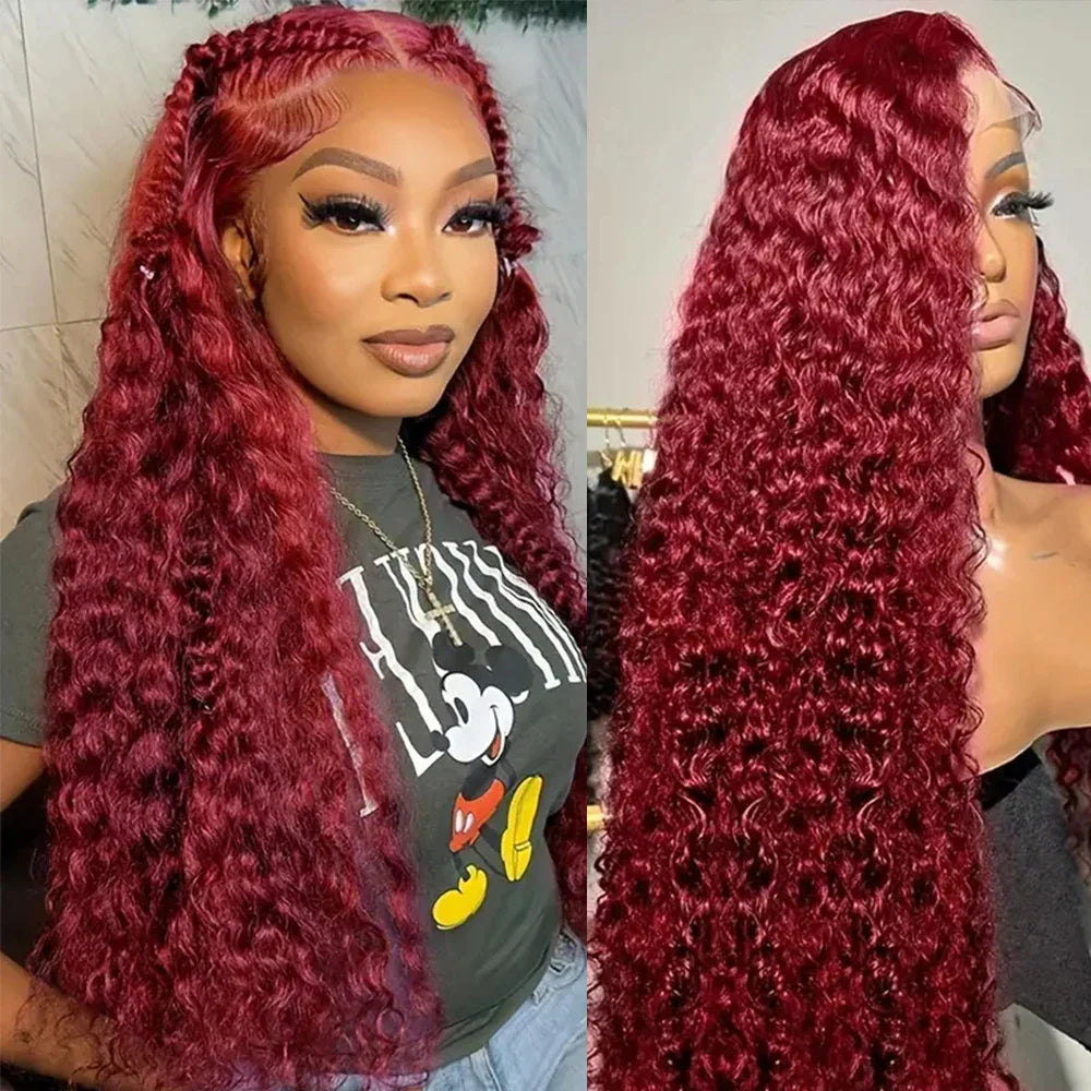 Deep Curly Lace Frontal Wig Transparent