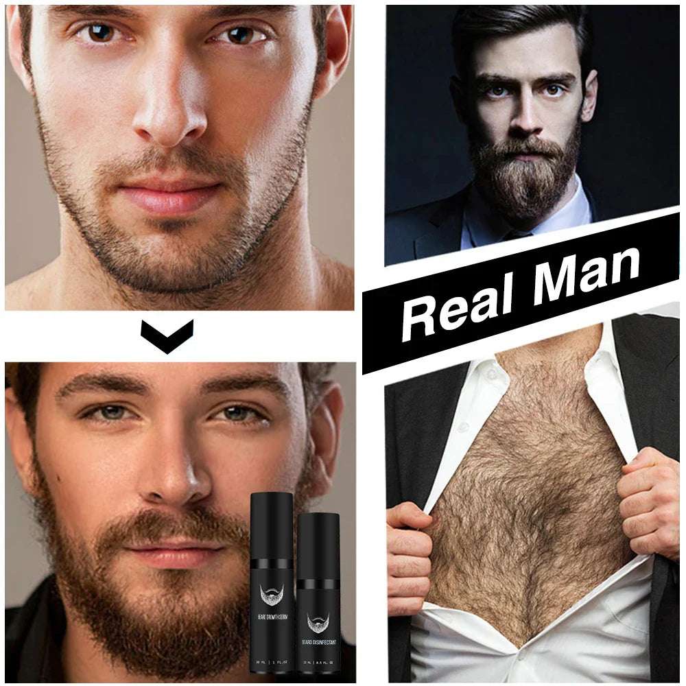 Beard Growth Kit Men Hair Enhancer Thicker