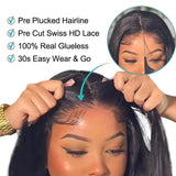 Glueless Wig Human Hair Ready To Wear Preplucked