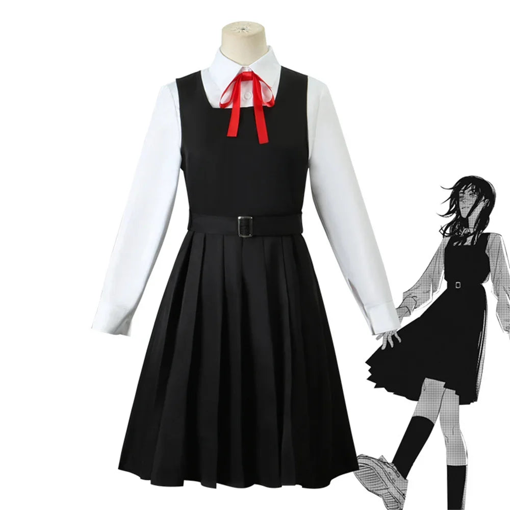 Anime Chainsaw Man Cosplay Mitaka Asa Costume Dress