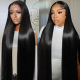 Straight Lace Front Human Hair Wig Pre Pluck