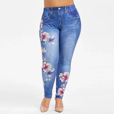 Women' Casual High Waist Jeans Wide Leg Denim