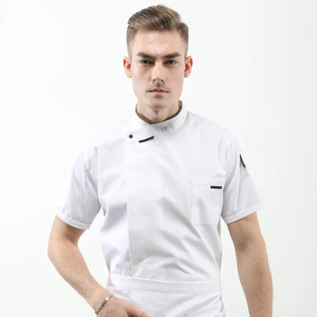 Unisex Chef Jacket Short/Long Sleeve Men Women Crossover