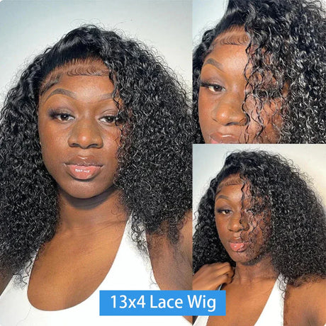 Deep Wave Lace Front Bob Wig Density