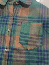 Women' Casual Plaid Button Print Long Sleeve Shirt