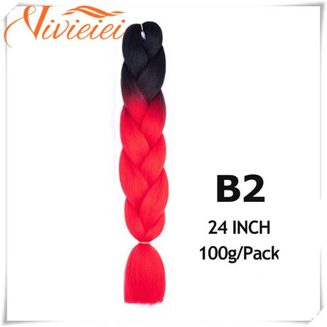 Pink Ombre Jumbo Braids Hair Extensions