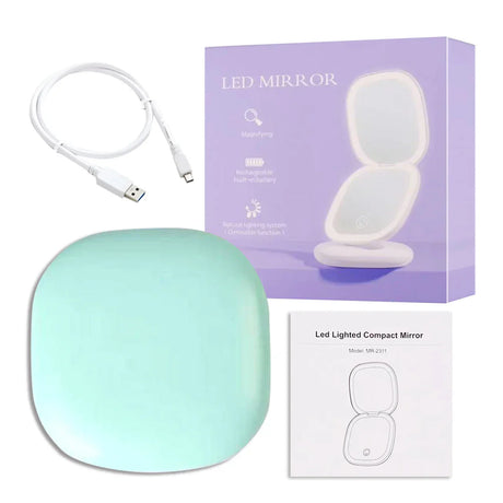 Mini Compact Led Makeup Mirror With Light X