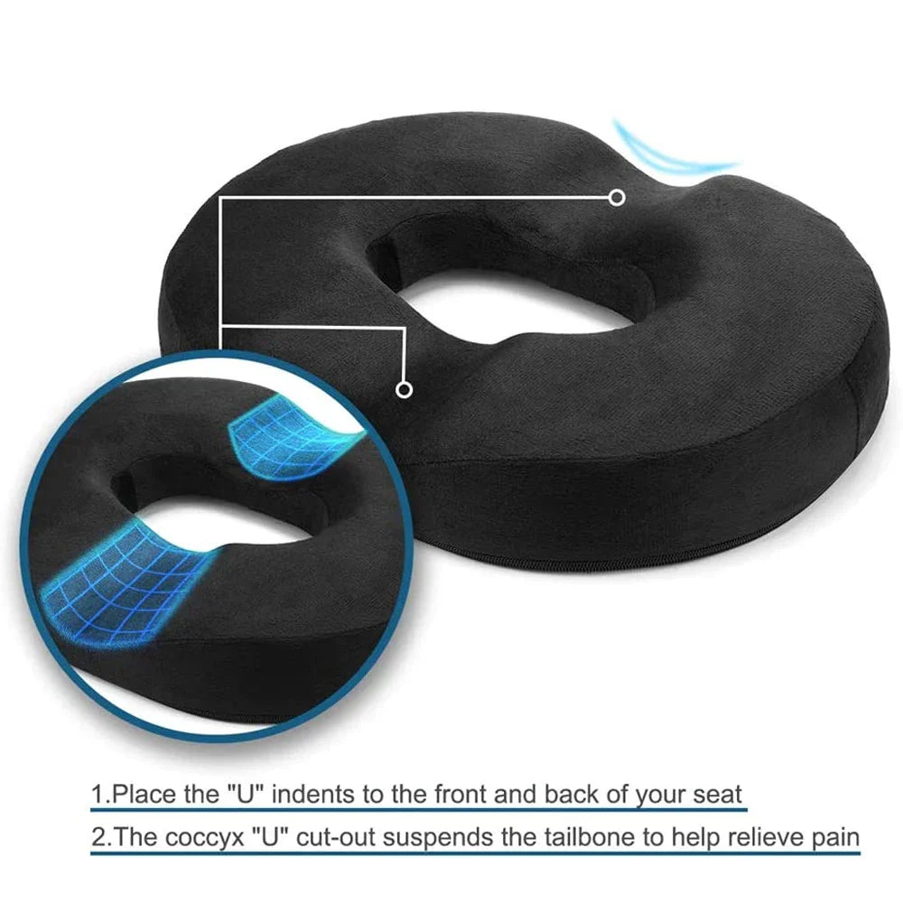 Donut Pillow Cushion – Tailbone Relief for Coccyx & Sciatica