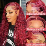 Le Mythe 99J Burgundy Deep Wave 13X4 Lace