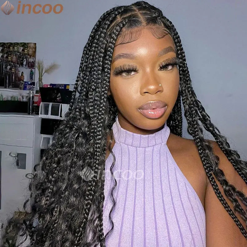 Boho Box Braided Wigs Double Lace Front Goddess