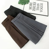 Autumn Clothes Women Pleated Skirt Plus Elastic Waist