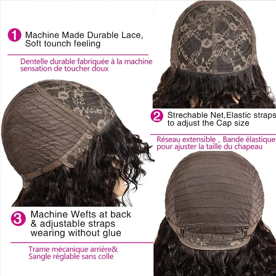 Short Pixie Bob Cut Human Hair Wigs With