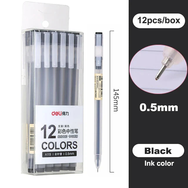 Deli Colored Gel Pen Ballpoint Pen Waterproof