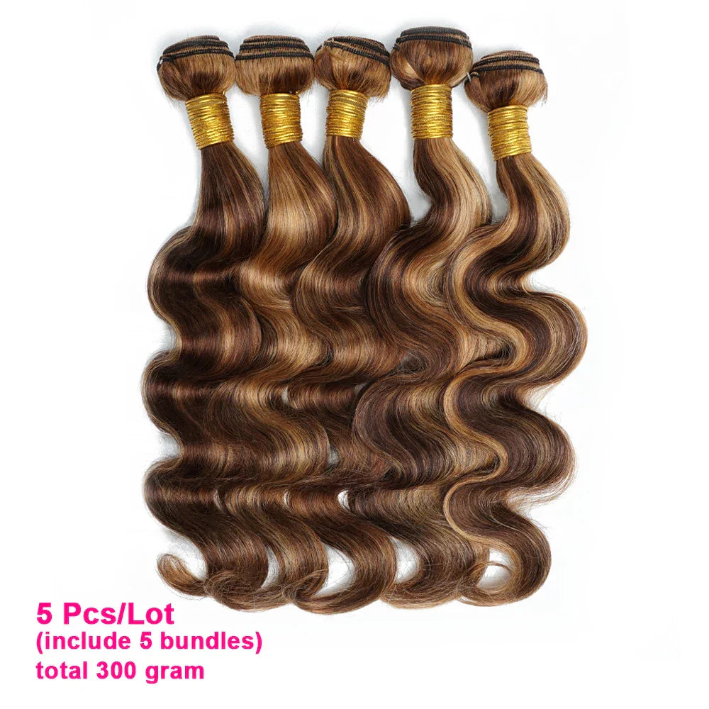 Body Wave Highlight P/ Human Hair Bundles Gram