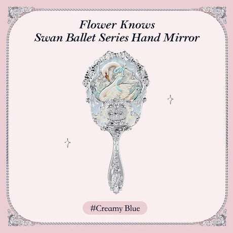 Flower Knows Swan Ballet Series Hand Holding Mirror