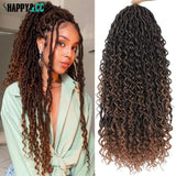 Goddess Locs Crochet Hair Curly Ends Synthetic Faux