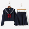 White Schoolgirl Uniform Japanese Class Navy Sailor School