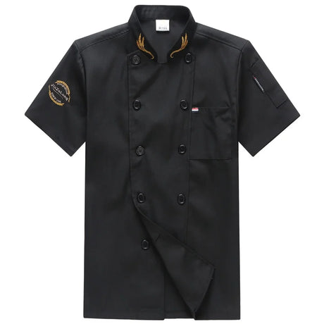 Chef Jacket Men Women Short Sleeve Cook Shirts