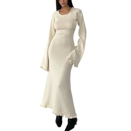 Chic And Elegant Women' Long Sleeve Knitted Bodycon