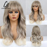 Charmsource Blonde Wavy Wig With Bangs Party Dresses