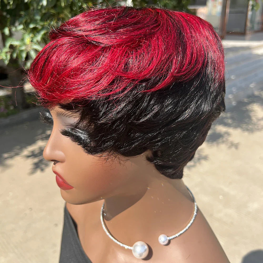 Human Hair Wigs Short Pixie Cut Wig Human