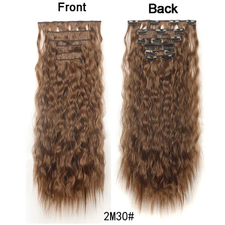 Long Curl Wave Clip In Hair Extensions Pcs/Set