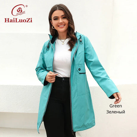 Hailuozi Women' Trench Coat Jacket For Women Spring