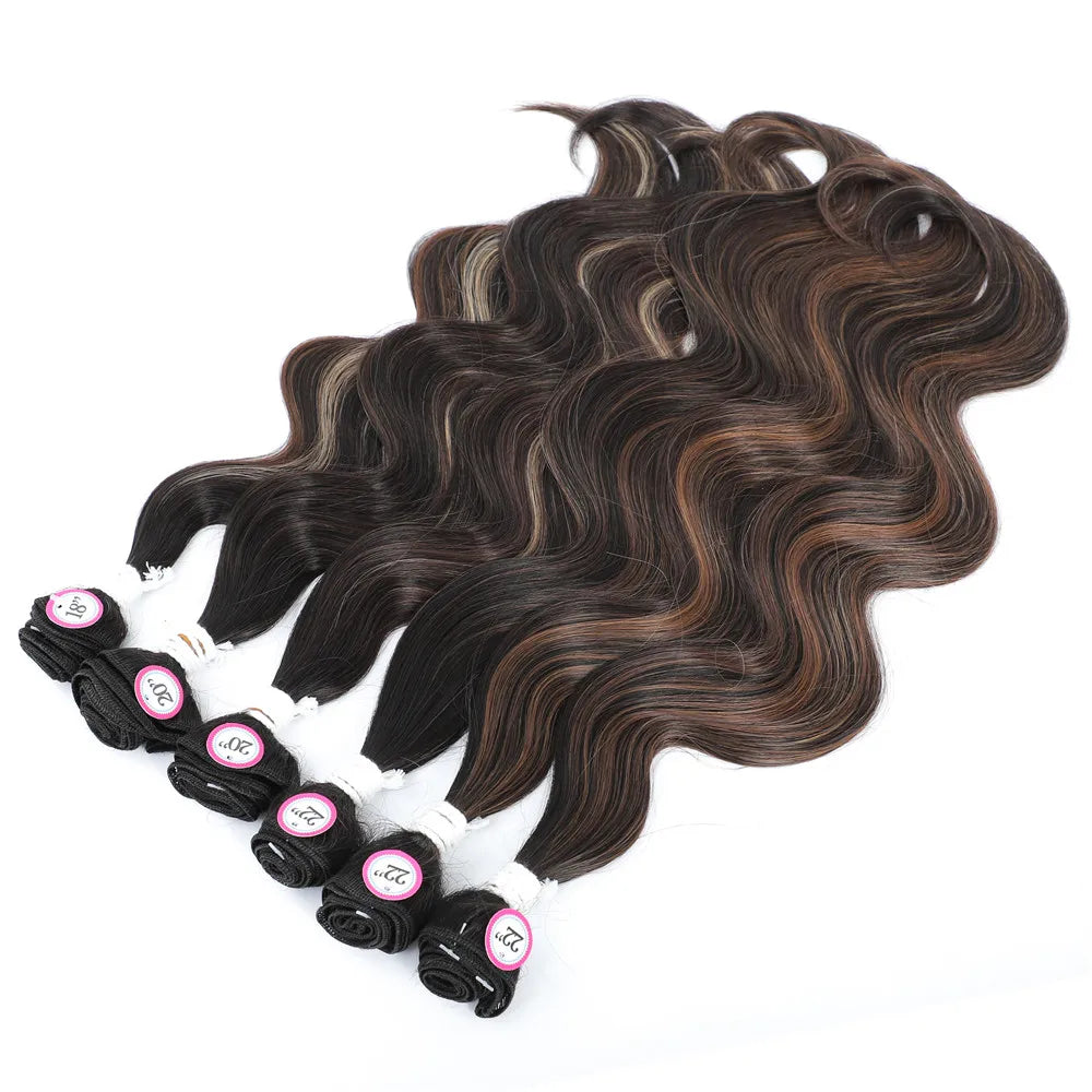 Tress Body Wave Hair Bundles With Middle Part