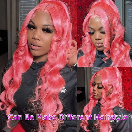 Sogreat Pink Lace Front Wig Human Hair 13X4