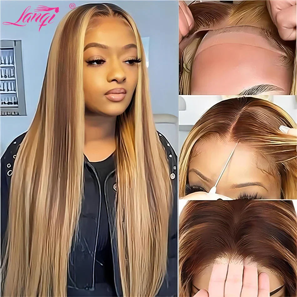 Highlight Glueless Wig Human Hair Ready To Wear