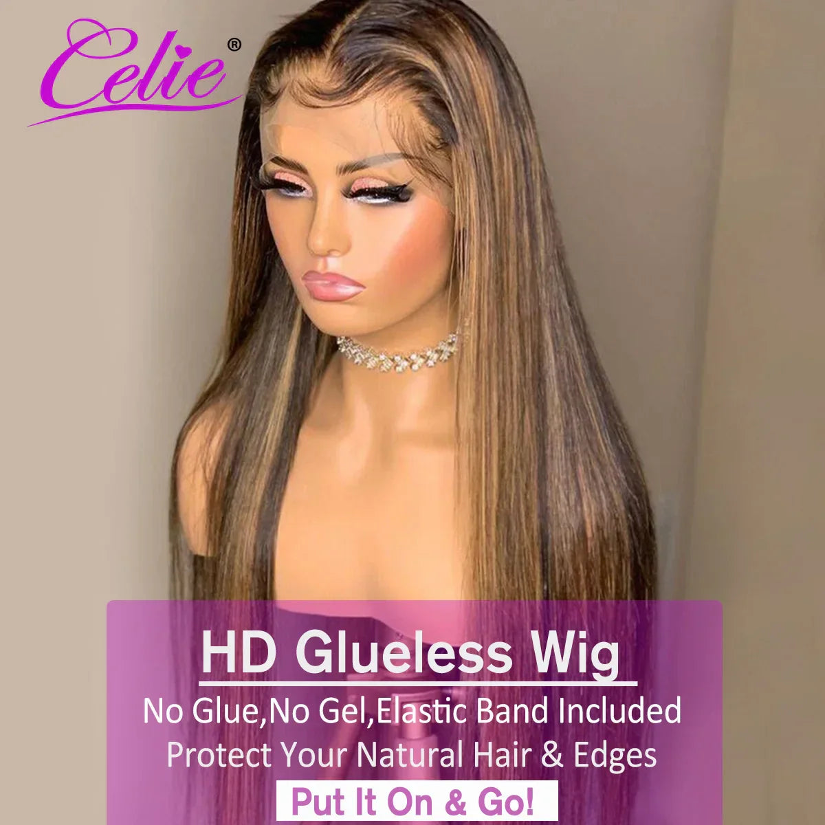 Celie Wear Go Straight Highlight Wig 5X5 Lace