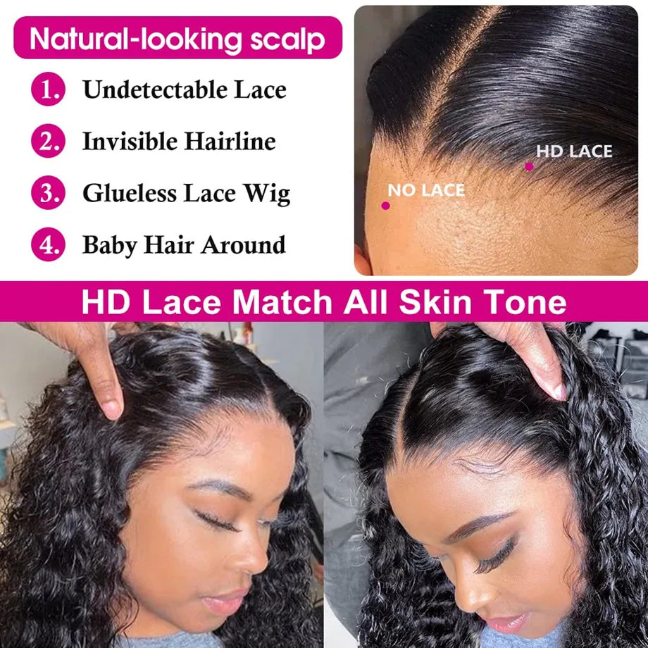 Deep Wave Frontal Wig X X Hd Transparent