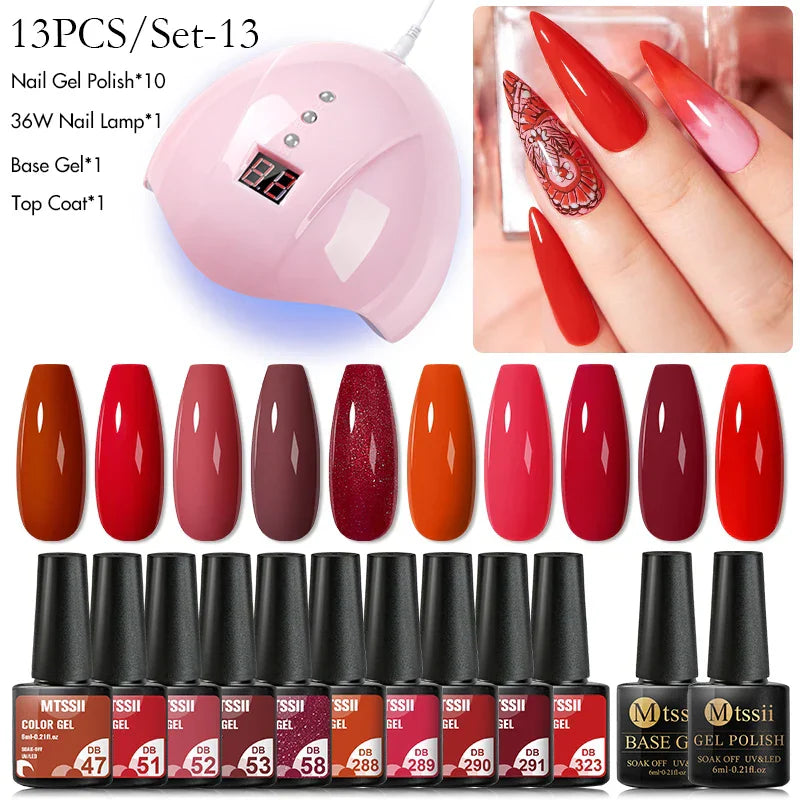 Gel Nail Polish Set With W