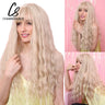 Charmsource Blonde Wavy Wig With Bangs Party Dresses