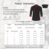 Men Chef Shirt Long Sleeve Cosplay Jacket Kitchen