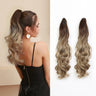 Synthetic Ponytail Pink Long Wavy Claw Clip Ponytail