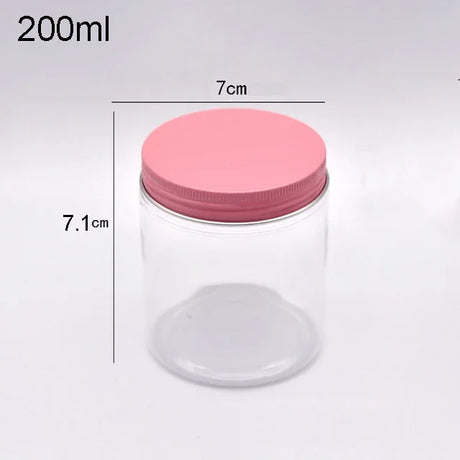 Plastic Jar With Lids Clear Cosmetic Refillable Bottles