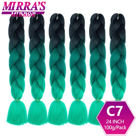 Jumbo Ombre Braids - Black, Brown, Blue, Pink