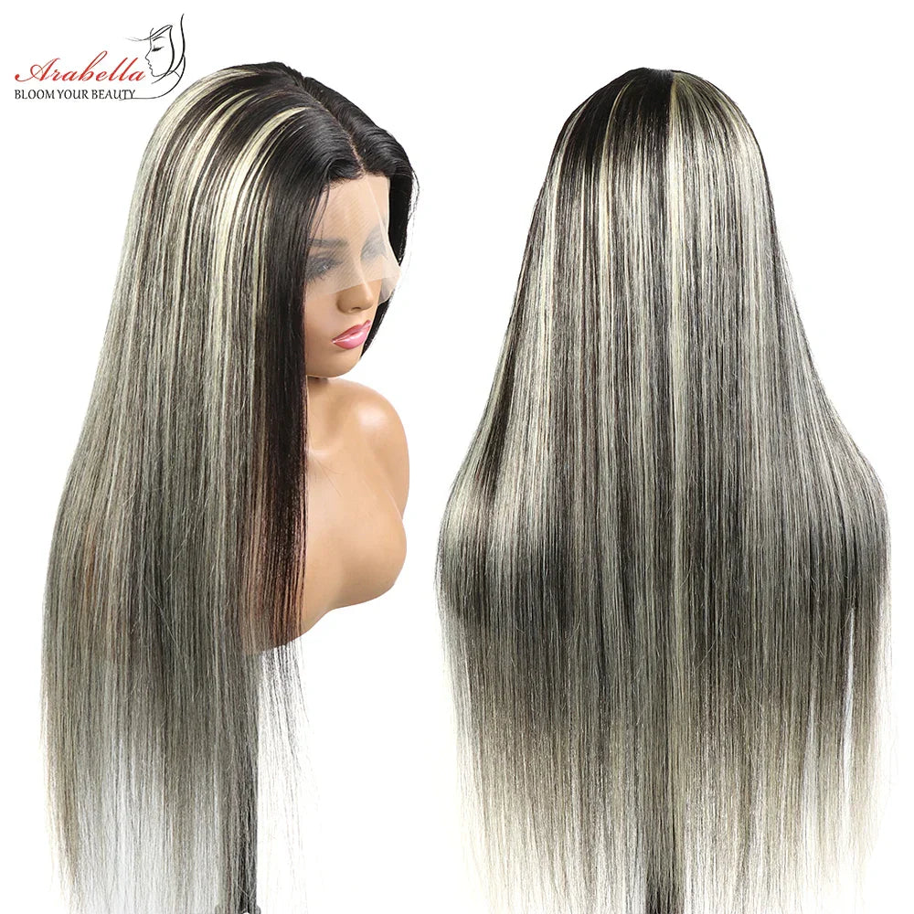 Blonde Hair Mix With Natural Black Hair Wig