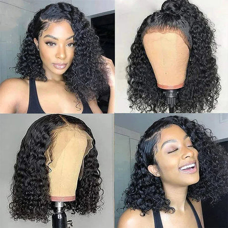 Glueless Wig Short Water Wave Bob Wig A